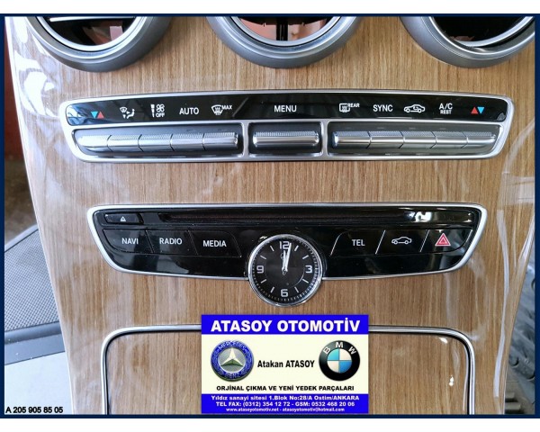 MERCEDES W205 C KALORİFER KONTROL PANELİ 2059058505 2059055106 2059059213 2059054615 , 2059051706 2059052709 2059058713 , 2059054215 , 2059054315 , 2059054415 , 2059054515 MERCEDES W205 KASA KALORİFER KONTROL PANELİ